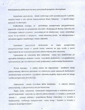 Bożena Zalewska: Prokurator Małgorzata Sałacka dała się okłamywać przez policjantów, zaniedbała obowiązki nie przesłuchując mnie ani nie konfrontując z funkcjonariuszami. Przespała rozprawy i jest bezkarna! 