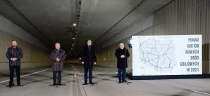 [VIDEO] Premier Mateusz Morawiecki uczestniczył w otwarciu najdłuższego tunelu w Polsce 