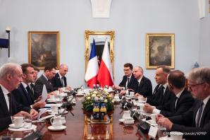 [VIDEO] Spotkanie Andrzeja Dudy z Emmanuelem Macronem