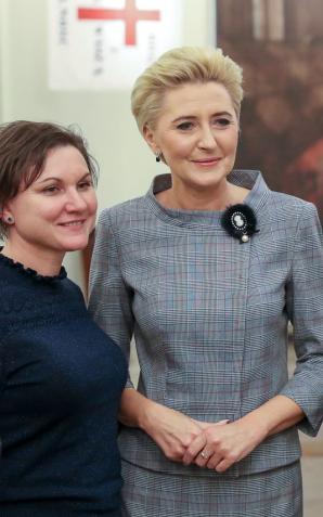 Spotkanie Pierwszej Damy z wycieczką z gminy Nowa Sarzyna