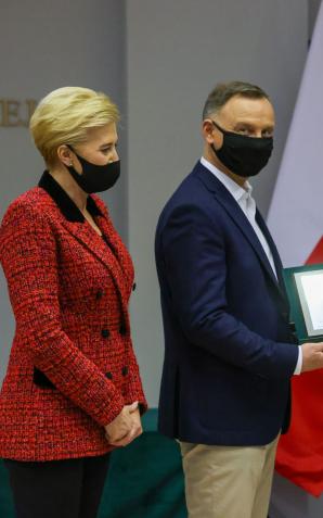 [VIDEO] Prezydent wraz z Pierwszą Damą w Karpackim Oddziale Straży Granicznej