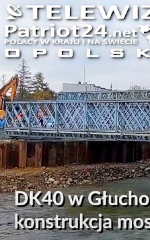 [VIDEO] DK40 konstrukcja mostu tymczasowego już na miejscu!