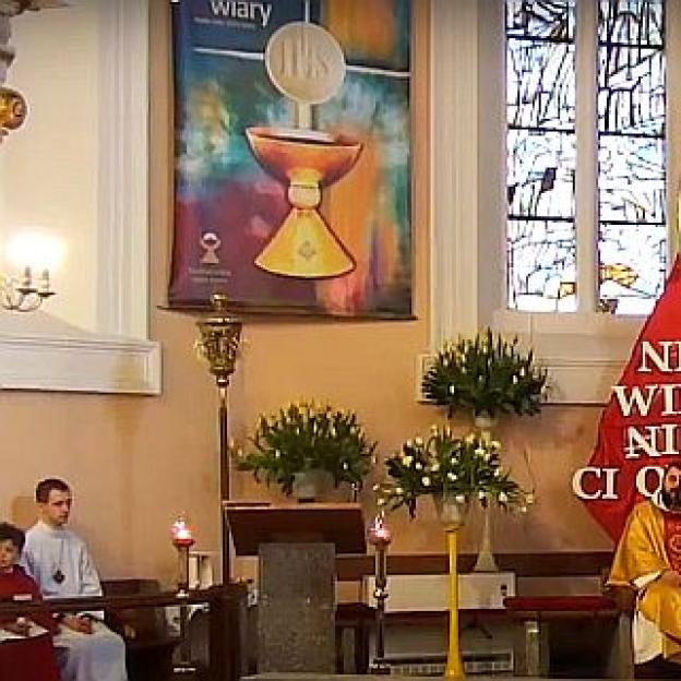 [VIDEO] Słowo i Msza Święta o godz. 12:15 drugi dzień Świąt Zmartwychwstania. Z Leszna, z modlitwą za Agatę