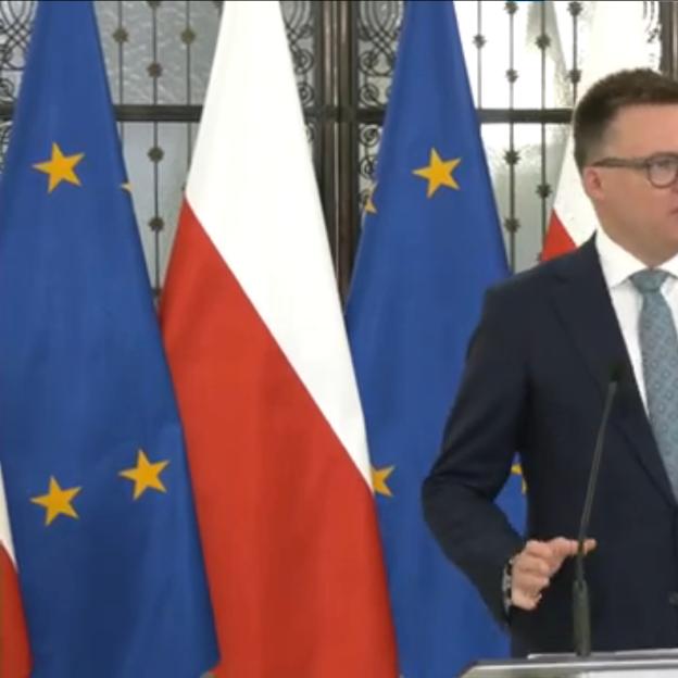 [VIDEO] Konferencja prasowa marszałka Sejmu  Szymona Hołowni przed XVII posiedzeniem  sejmu
