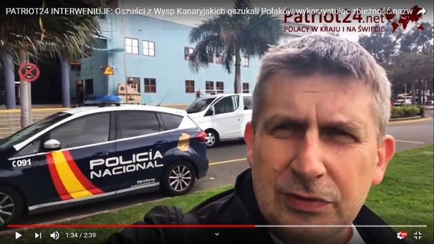 [VIDEO] Oszuści z Wysp Kanaryjskich oszukali Polaków wykorzystując zbieżność nazw! Policja w Nowej Soli odmawia wszczęcia śledztwa mimo że strata przekracza 118 tysięcy Euro!