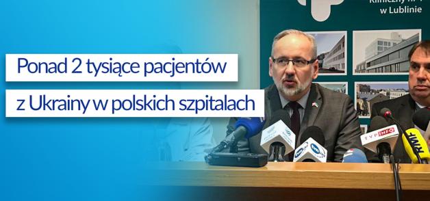 Ponad 2 tysiące pacjentów z Ukrainy w polskich szpitalach