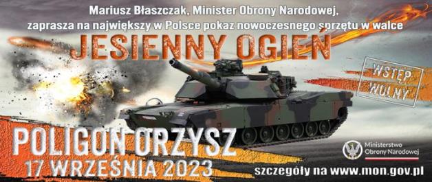 [VIDEO] JESIENNY OGIEŃ 2023 - pokaz dynamiczny najnowszego sprzętu wojskowego